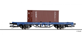 Tillig 17481 - TT - START-Containertragwagen Lgs mit 20‘-Container tex, PKP Cargo, Ep. VI